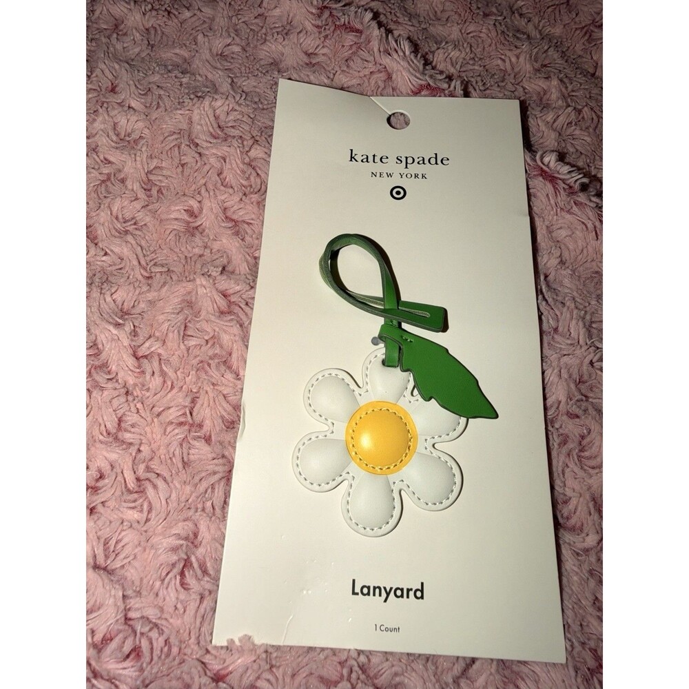 Kate Spade New York X Target Daisy Bag Charm Keychain Lanyard Fob Clip Flower
